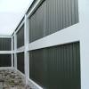 The base for the corrugated metal fence is called a plinth and it should sit just above the ground. 1