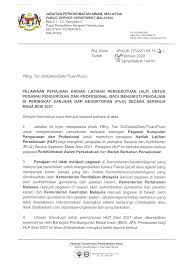Tawaran permohonan hadiah latihan persekutuan (hlp) dan cuti belajar bergaji penuh tanpa biasiswa (cbbp tb) bagi pegawai. Https Www Moe Gov My Images Kpm Ukk 2020 02 Feb Surat Edaran Hlp Sesi 2021 Pdf