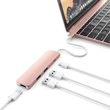 Satechi Slim Aluminum Type C Multi Port Adapter With Usb C Pass Through 4k Hdmi Usb 3 0 Compatible With 2020 2019 2018 Macbook Pro 2020 2018 Macbook Air 2 Macbook Macbook Pro Macbook Air Case