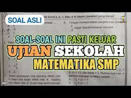 Soal pat (ukk) ini ialah kumpulan file yang berisi latihan soal pat matematika wajib sma kelas 10 kurtilas tahun 2021 yang bisa digunakan oleh saat ini evaluasi akhir semester untuk peserta didik dari waktu ke waktu mengalami pergantian istilah, yang tadinya dikenal ujian kenaikan kelas (ukk). Soal Asli Ujian Sekolah Matematika Smp Tahun 2021 21 40 Youtube