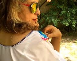 4XL. Mexican Embroidered Dress for Women. Boho Dress. Bohemian Dress. White  Embroidery Tunic. Fresh Dress. Plus Size. Beach Dress. Tunic.