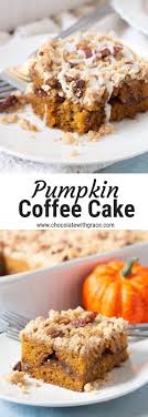 Easy Pumpkin Coffee Cake With Streusel Made In A 9x13 Inch Pan This Pumpkin Spice Coffee Cake Recip Pumpkin Coffee Cakes Easy Baking Recipes Easy Cake Recipes