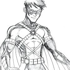 Robin Nightwing Batman Coloring Page Sketch Batman Drawing Batman Coloring Pages Robin Drawing