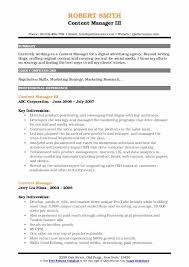 Content Manager Resume Samples Qwikresume