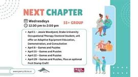 “Next Chapter” 55+ Group at the Library