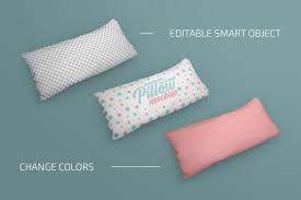 Pillow Mockup Bundle In Product Mockups On Yellow Images Creative Store