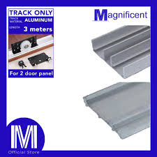 Plastic tracks and guides are for lighter weight wood doors and fiber tracks with nylon rollers are for light and quieter door applications. Wardrobe Component Mechanism Heavy Duty Sliding Top Bottom Aluminum Door Track Roller Rail For Wooden Cabinet Door 3 Meter Lazada Ph