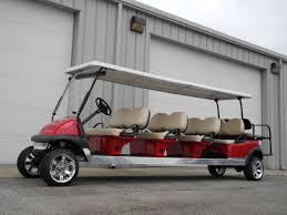 The Big Daddy Of All Stretch Limo Golf Cars This 48v Electric Stretch Limo Club Car Precedent Is Equipped With Seating Golf Carts Golf Car Club Car Golf Cart