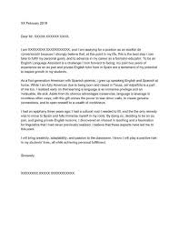 An application letter provides more details about the applicant that is not on the resume. Teacher Job Application Letter In English Free Letter Sample Download