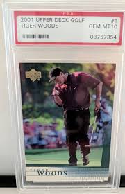 Tiger Woods Psa Graded Perfect Gem Mint 10 Upperdeck Rookie Card By Eventcollectiblesus On Etsy Tiger Woods Psa Cards