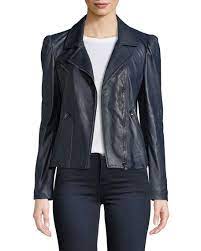 Rebecca Taylor Puff Sleeve Leather Biker Jacket Biker Jacket Leather Jacket Puff Sleeve