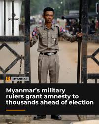 Myanmar Rulers Grant Amnesty to Thousands Ahead of Elections