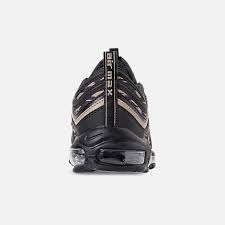 Nike Air Max 97 All Black Mens Back View Of Men S Nike Air Max 97 Casual Running Shoes In Black Khaki Velvet Brown Nike Air Max Casual Running Shoes Mens Nike Air