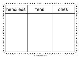 free place value mats place values number place value