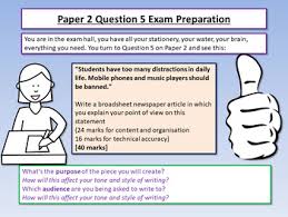Past exam papers and mark schemes for caie first language english igcse (0500) paper 2. Aqa English Language Paper 2 Question 5 Exam Preparation By Ecpublishing