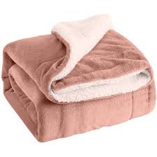Rose Pink Plush Sherpa 50x60 Soft Light Mauve Throw Blanket Store51 Llc Target