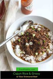 Cajun Rice And Gravy W Beef Recipe Rice And Gravy Recipes Cajun Rice