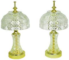 Vintage metal animal telescope table lamps, set of 2. Vintage Hardware Lighting Matching Pair Of Vintage Table Lamps Cut Crystal Small Elegant Accent Ant 734