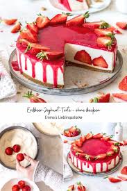 Erdbeer Joghurt Tortchen Ohne Backen Emma S Lieblingsstucke Joghurttorte Erdbeer Joghurt Torte Kuchen Und Torten Rezepte