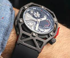 The latest project to come out of this unique joint venture is the hublot techframe ferrari tourbillon chronograph, a jaw. Hublot Techframe Ferrari 70 Years Tourbillon Chronograph Watch Hands On Ablogtowatch