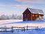 Watercolor Barn Painting