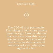 Brief Explanation Of The Sun Sign In The Birth Chart The Birth Chart Also Known As The Natal Chart Is A Picture Of The Sky Birth Chart Sun Sign Natal Charts