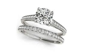 3 64 Cttw Engagement Ring Set Made With Swarovski Elements Crystals 2 Piece Shop Engagement Rings Engagement Rings Engagement Ring Settings