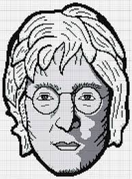 John Lennon Cross Stitch Pattern Portrait Black And Gray Etsy Cross Stitch Patterns Stitch Patterns Cross Stitch