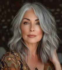 24 grey hairstyles for women , medium length haircuts