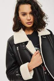 Faux Shearling Biker Topshop Shearling Fall Outfits