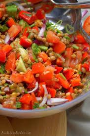 Salade De Lentilles Froide A L Avocat Salade De Lentilles Salade De Lentilles Froide Plat D Accompagnement