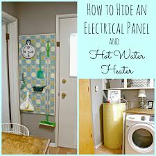 Maybe you would like to learn more about one of these? Laundry Room Redo Hiding The Electrical Panel Hot Water Heater Little Vintage Cottage