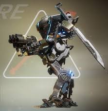 Ronin Prime Factory Issue Side View Titanfall Mech Sci Fi Concept Art
