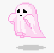 Old mansion and silhouettes of witches and bats. Pixel Kawaii Cute Pink Aesthetic Ghost Freetoedit Halloween Dancing Ghost Gif Hd Png Download Transparent Png Image Pngitem