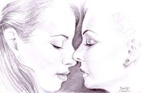 View 3 240 nsfw gifs and enjoy girlskissing with the endless random gallery on scrolller.com. A Sensual Pencil Drawing Of Two Girls Kissing Korinna S Universe