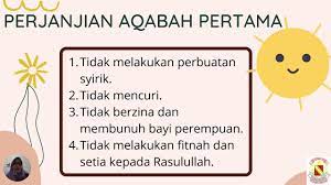 Baiat aqabah i (621 m) adalah suatu peristiwa yang terjadi di aqobah (salah satu tempat di kota mekah), yakni sebanyak 12 orang sahabat rasulullah yang berjanji setia untuk patuh dan taat kepada. Sirah Tahun 4 Perjanjian Aqabah Youtube