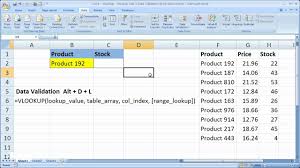 Excel Lookup Search Tip 6 Vlookup With A Drop Down Menu And Data Valid Excel Data Analytics Microsoft Excel