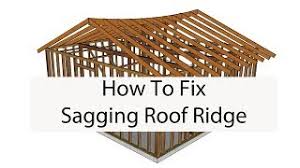 Roof lines should be arrow straight. How To Raise Sagging Roof Ridge Building Repair Ideas Youtube