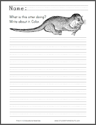 Otter Writing Prompt Worksheet Writing Prompts Elementary Writing Prompts Writing Prompts For Writers