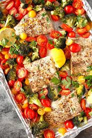Sheet Pan Lemon Herb Roasted Salmon With Veggies Veggies By Candlelight Recipe Salmon Recipes Lemon Herb Roasted Vegetables