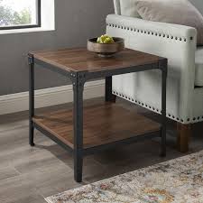 Get 5% in rewards with club o! Rustic Farmhouse End Table Set Of 2 Dark Walnut Walmart Canada