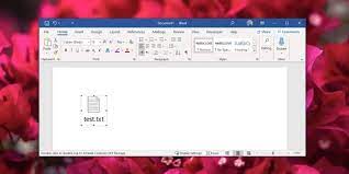 How To Attach A File To A Document In Word Office 365 Office Word Words Office 365