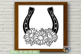 Download Sunflower Svg Horseshoe Svg Files For Cricut Cut File 1004637 Cut Files Design Bundles