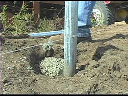 Have to erect a 6ft high fence over ground which was a hedgerow, goina have some fun diggin through roots would hammering in metal spike fence post holder thingies (sfd 56843)be a way round this problem, or. Two Reasons For Floating Fence Post In Cement Youtube