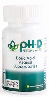 8,10,24 boric acid is a weak acid often applied topically as a bacteriostatic or fungistatic agent; Ph D Feminine Health Boric Acid Vaginal Suppositories 600mg 24 Ct Kroger
