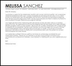 Veterinarian Cover Letter Sample Cover Letter Templates Examples