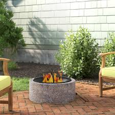 See more ideas about backyard, outdoor fire, outdoor fire pit. World Menagerie Aesir 18 11 H X 26 18 W Manufactured Stone Outdoor Fire Pit With Lid Reviews Wayfair