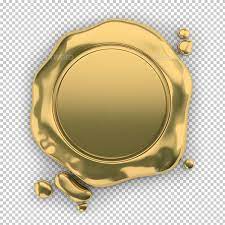 Golden Seal Wax 3d Antique Background Best Certificate Elite Engraved Gold Golden Icon Label Mail Post Wax Golden Design Template