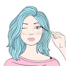 Girl Will Long Hair Stock Illustrations