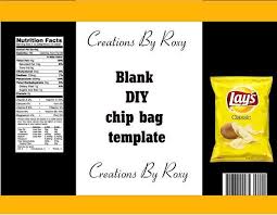Chip Bag Birthday Nutrition Facts Label Template Diy Chip Bag Template Bag Chip Diy Diybagstemplate Template Chip Bag Label Templates Templates Printable Free